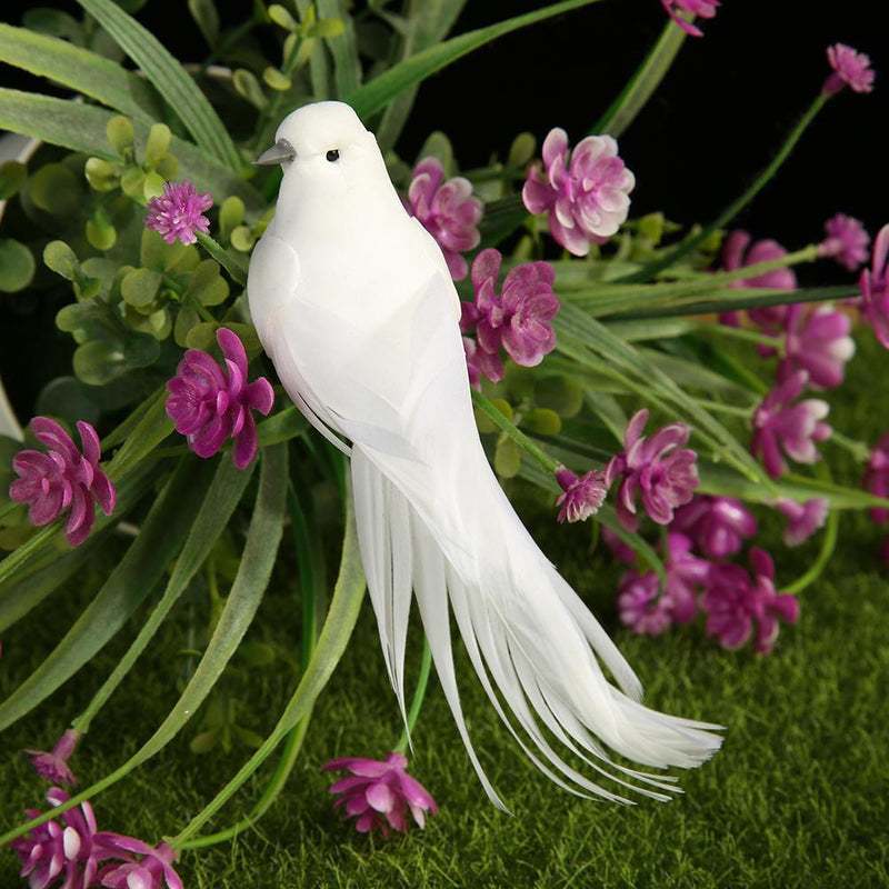12pcs Artificial Foam Simulated Bird DIY Craft Home Party Wedding Ornament Props