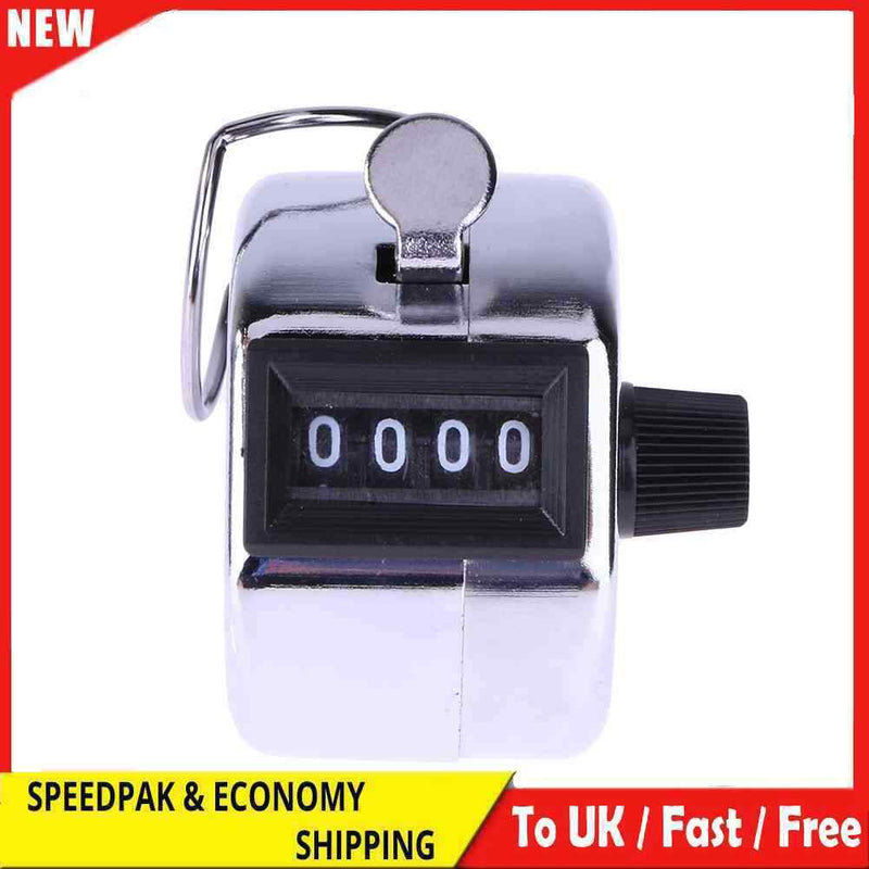 Digital Hand Tally Counter 4 Digit Number Manual Counting Golf Clicker