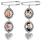 Wedding Bouquet Photo Memorial Charm Pin Brooch Pendant for Graduation Holi