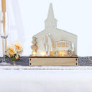 LED Light Wooden Wedding Ornaments DIY Mr Mrs Rustic Wedding Party Decor`