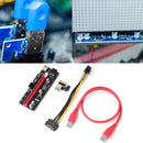 PCI-E X4 4 USB3.0 Multiplier+4xPCI-E 16X Riser+4xPCI-E 1X Adapter+VER009S