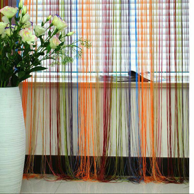 Room Divider Fly Screen Curtain Strip Tassel Colorful Door Window Panel Ho hot.