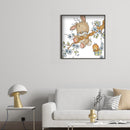 Part Embroidery Naughty Rabbit Printed Cross Stitch 14CT Cotton Needlework