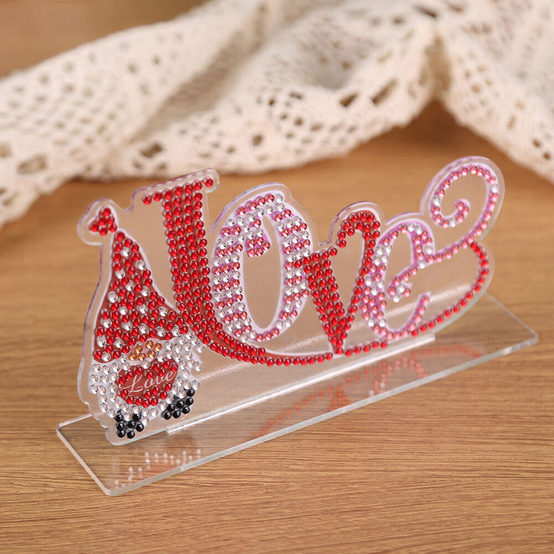 DIY Crystal Diamond Painting Valentines Day Desk Ornaments Kit (CB011) Newly