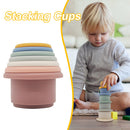 7pcs Montessori Silicone Stacking Cups Baby Early Education Puzzle Toys (1)