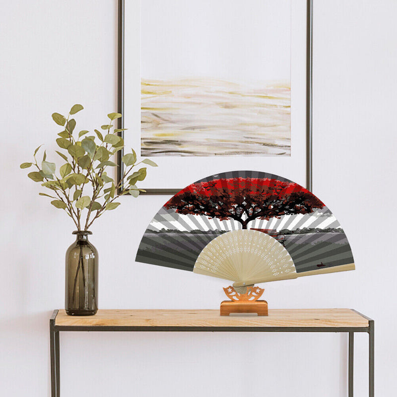 Mangrove Oil Paint Folding Fan By Numbers DIY Painted Art Digital Oil Painting