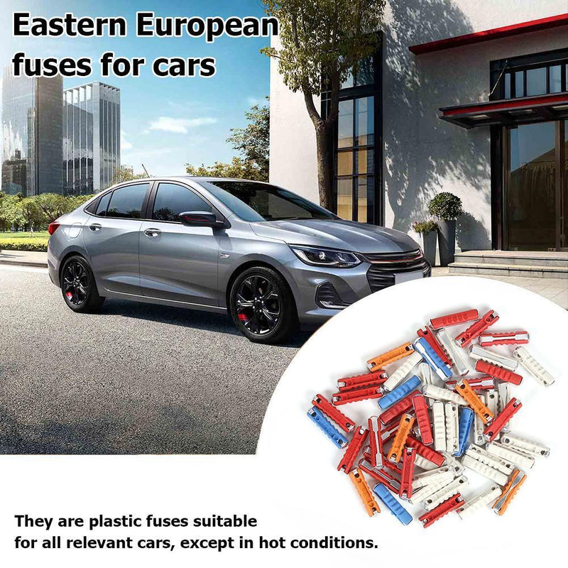 50pcs European Classic Car Fuse Kit 5A 8A 16A 25A Torpedo Automotive Fuse Newly