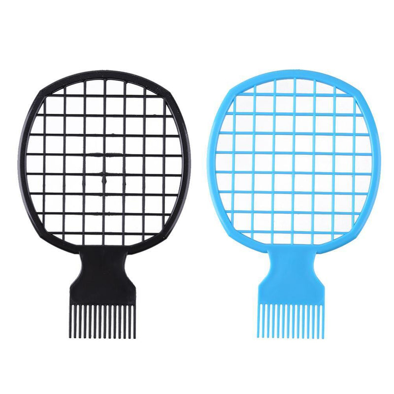 Double End Hair Twist Comb Pro Curly Afro Dirty Braid Twisted Tool (Blue)