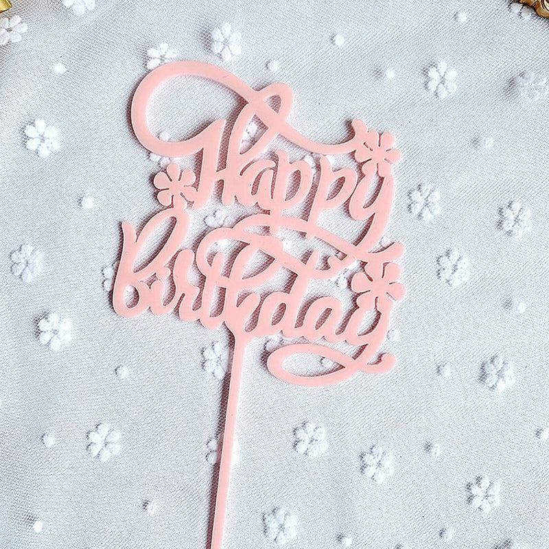 Wedding Decoration Acrylic Decor Cake Topper Party Supplies Happy Birthday