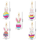 5pcs Diamond Painting DIY Full Special Shaped Easter Keychains Kit (YSK76)