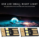 10pcs Portable Mini Ultra-thin Mobile USB LED Ambient Lamp Camping Night Light