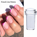 Mold for French Tips Jelly Nail Stamper Scraper Set Transparent Silicone