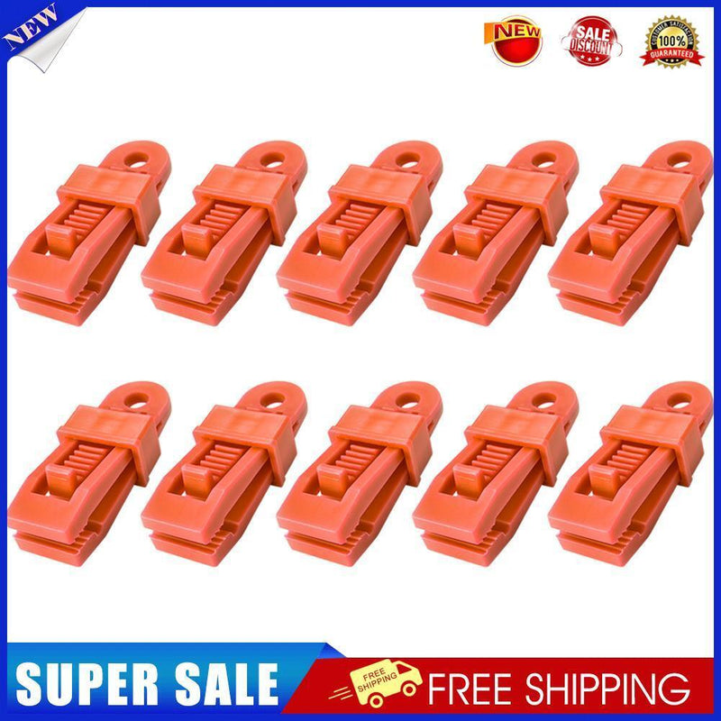 10pcs Outdoor Large Canopy Wind Rope Clamps Windproof Tent Clips (Red)