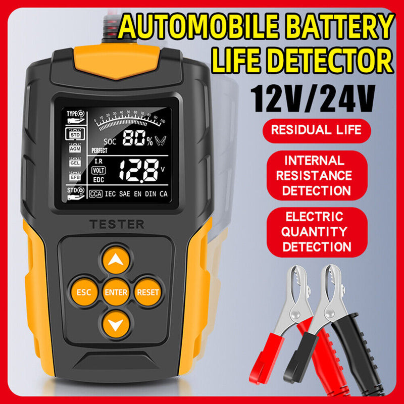 12V 24V Car Battery Tester Digital Gel AGM WET CA SLA Lead Acid Battery Analyzer