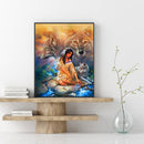 5D DIY Diamond Painting Full Round Drill Wolf Rhinestone Art Crafts Home Deco