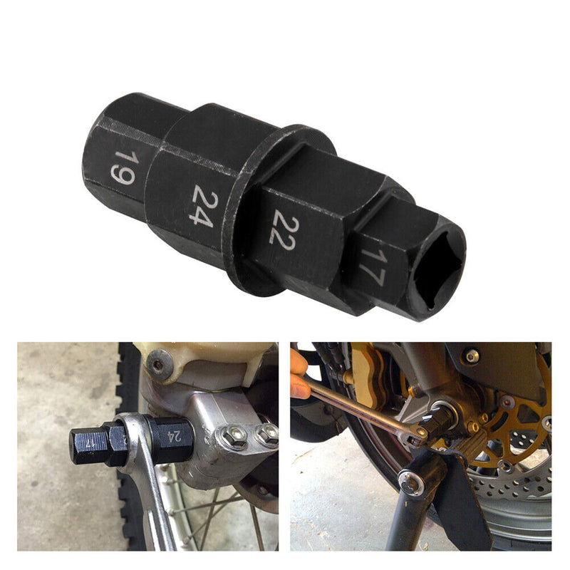 4 in 1 motorcycle front axle spindle hex inner hex 17mm 19mm 22mm 24mm