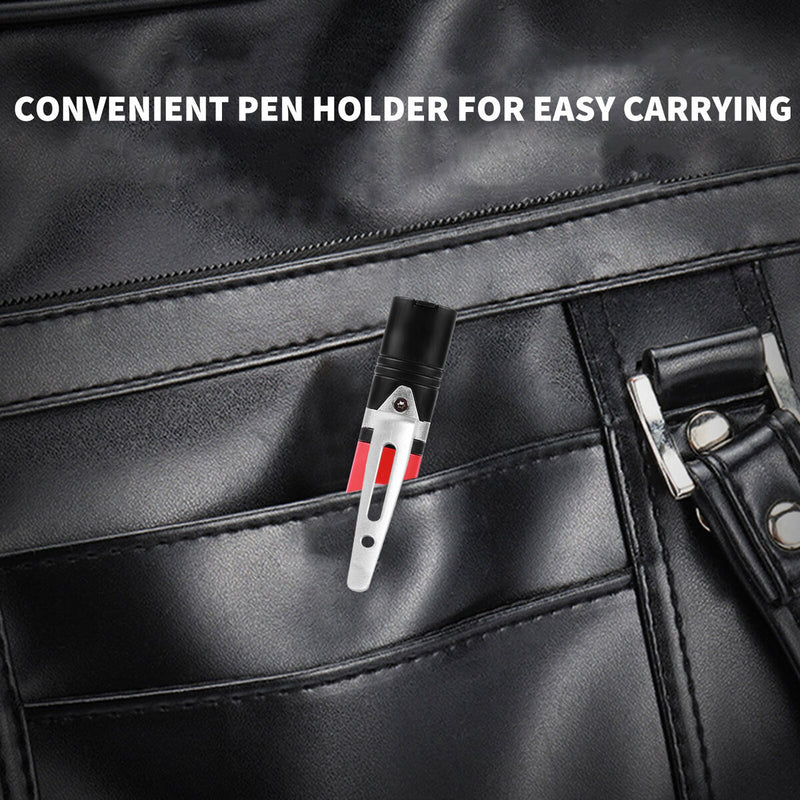 Pocket Pen Light - USB Charging Reusable Durable Light & Touch Switch (Red)