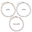 Geometric Jewelry Short Chain  Aluminium Metal Chain Statement Necklace Choker