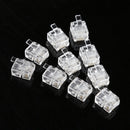 #QZO 100X 4Pin RJ11 RJ-11 6P4C Modular Phone Crystal Connector