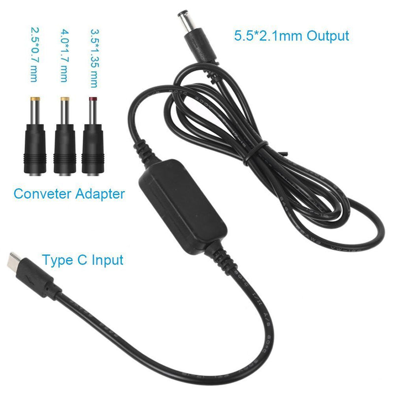 CCTV Camera USB C Conveter Type C Cable PD to DC 12V 2.5/3.5/4.0/5.5mm Adapter