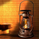 Solar Retro Kerosene Lamp Outdoor Portable Camping Yard Lantern (Copper)
