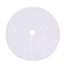 Christmas Tree Skirt White Long Plush Tree Carpet for Living Room Bedroom Garden