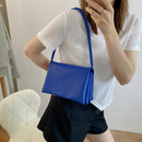 Fashion Multi Layer PU Solid Color Underarm Bag Women Casual Tote Shoulder Bags