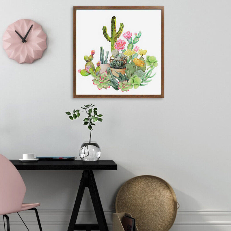 Full Round Drill 5D DIY Rhinestone Diamond Painting Cactus Handwork Home Decor