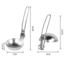 Stainless Steel Home Cooking Camping Picnic BBQ Folding Spork (Soup Spoon) Newly