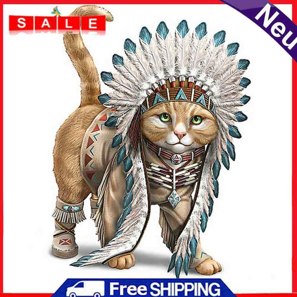 5D DIY Full Round Drill Diamond Rhinestone Cat Home Classroom Decor Art Craft
