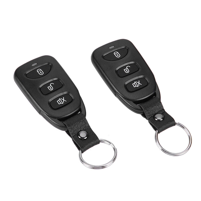 Car Vehicle Burglar Alarm Protection Keyless Security System with 2 Remotes