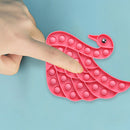 Silicone Swan Push Bubble ADHD Autism Kids Adults Stress Relief Toys (Pink)