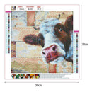 5D DIY Full Drill Diamond Painting Cow Cross Stitch Embroidery Mosaic Kit
