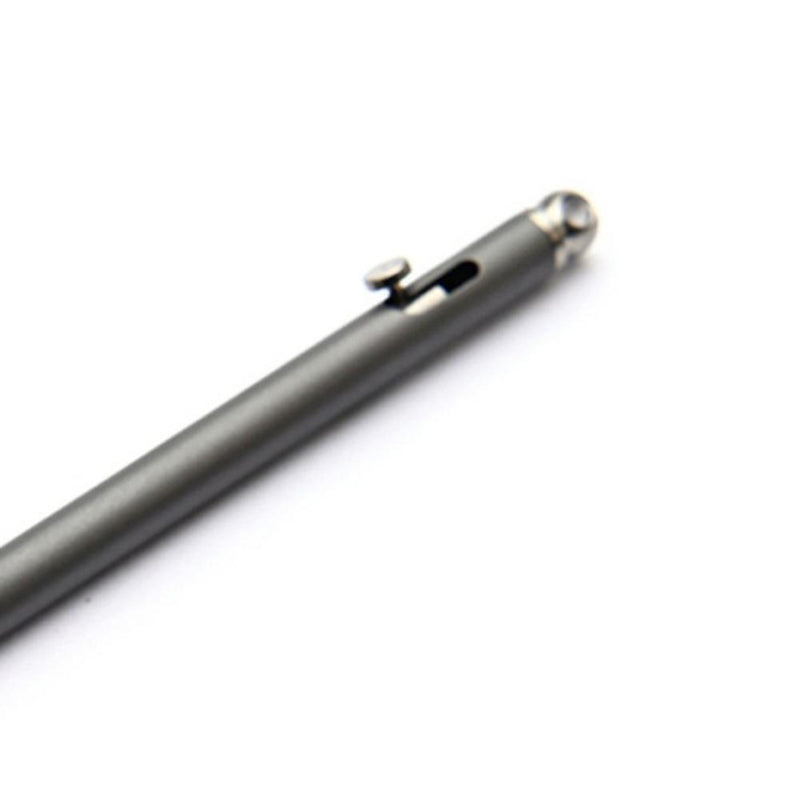 Portable Mini Titanium Ballpoint Pen Outdoor Metal Signature Pens (Gray)
