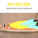 10 Feet Coiled SUP Leash Stand Up Paddle Board Surfboard Leash (Yellow)