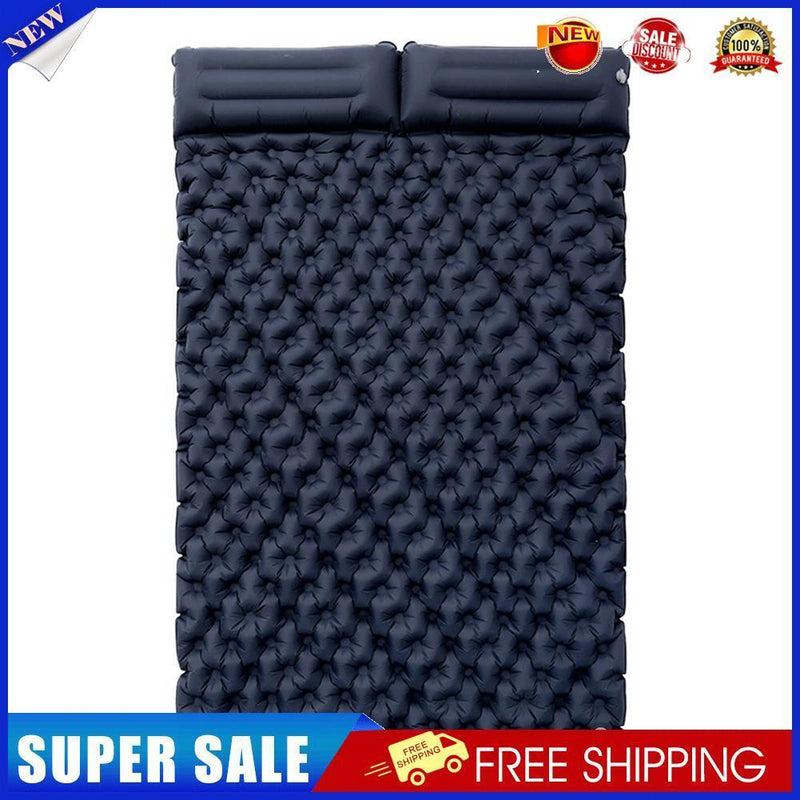 Waterproof Sleep Inflatable Mattress Camp Double Air Cushion (Navy Blue)