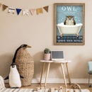 5D DIY Wacky Bathroom Owl Full Round Drill Diamond Painting Kit Artwork (2)