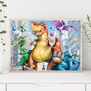 5D DIY Full Drill Diamond Painting Dinosaur Cross Stitch Craft Kits Needlework