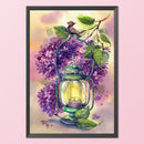 Full Cross Stitch 11CT Flower Oil Lamp Stamped DIY Handmade Cotton Thread Crafts
