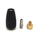 High Pressure Water Spray Nozzle Rotary Turbo Sprinkler Valve Black (025) Newly