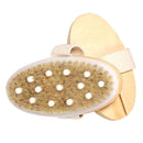 Wooden Bristle Body Brush Dry Wet Bath Scrubber Massager Exfoliate Shower Tools