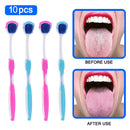10pcs Tongue Brush Silicone Cleaning Brush Oral Health Soft for Travel Suppli