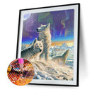 Diamond Painting 5D Full Round Drill Mosaic DIY Wolf in Snow Wall Decoration Kit