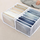 Cloth Drawer Organizer 7-Grid Pants Storage Divider for Leggings (White M) Newly
