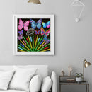 Diamond Painting Partial Special Drill Flower Glasses Picture of Rhinestone