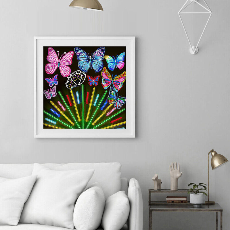 Diamond Painting Partial Special Drill Flower Glasses Picture of Rhinestone