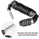 4 Digit Password Motorcycle Locks Anti-theft Cable Lockstitch Helmet Code Lock