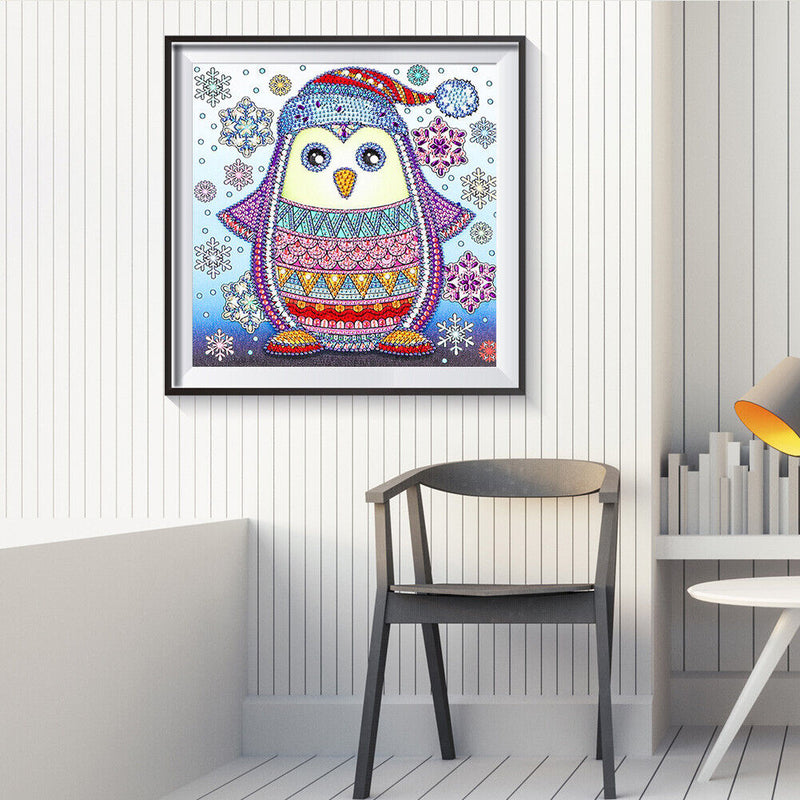 5D DIY Penguin Rhinestone Drawing Part Special Shaped Drill Diamond Painting