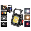 2x COB LED Mini Keychains Flashlight 500lm Waterproof Pocket Work Lamp (D)