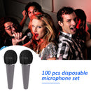 Disposable Microphone Cover Non-woven KTV Mic Protective Cap (B 100pcs) Newly